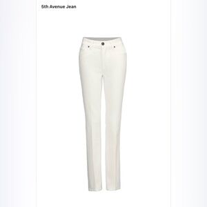 CABI 5th Avenue White Straight Jeans